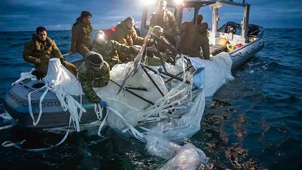 Foto de recuperación del glbo espía Chino