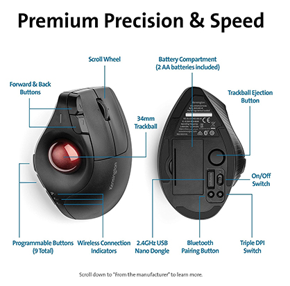 Kensington Pro Fit Ergo Trackball