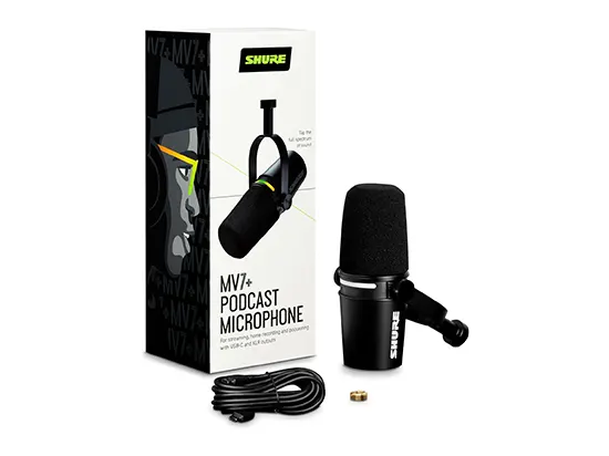 Shure Micrófono Dinámico MV7+